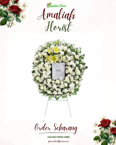 Krans Bunga Duka Cita di Cikuda